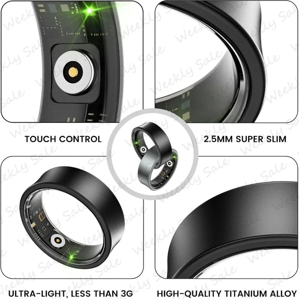 Smart Ring Black Sz  10
